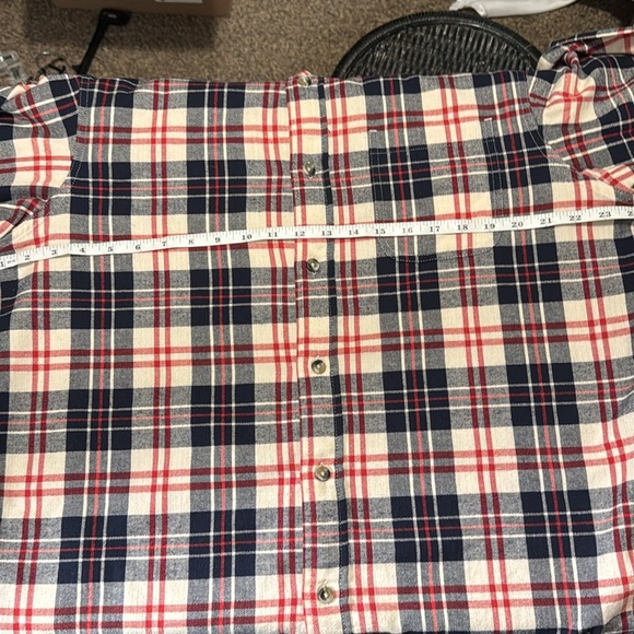 Hobbs creek Men's Plaid Shirt  size large Red, Blue, and White 100% cotton soft - Picture 6 of 10